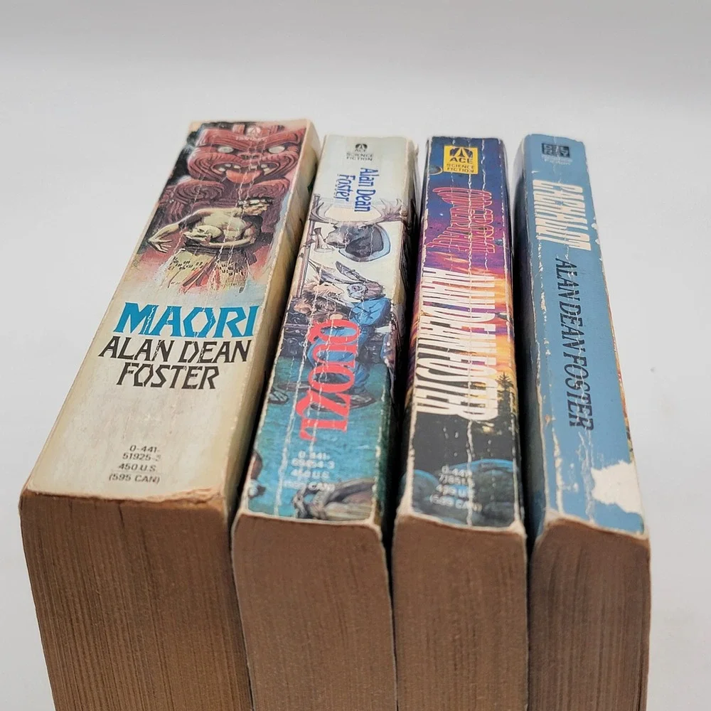 Alan Dean Foster 4 Book Lot Quozl Maori Codgerspace Cachalot Paperback Good
